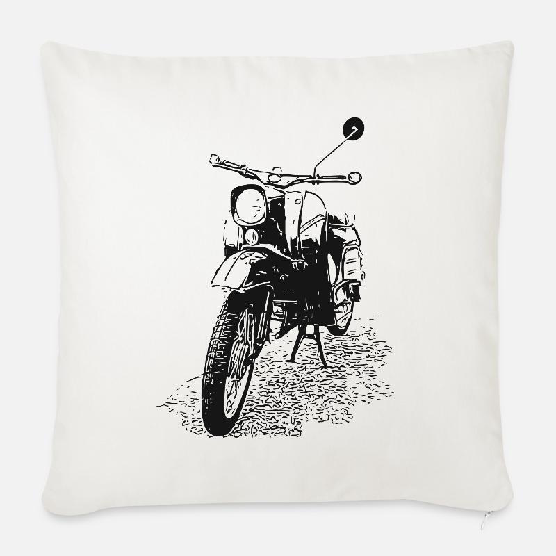 Simson - Schwalbe - Sofakissen mit Füllung 45 x 45 cm - Naturweiß 