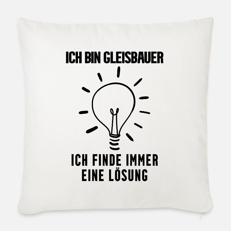 Gleisbauer - Sofakissen mit Füllung 45 x 45 cm - Naturweiß 