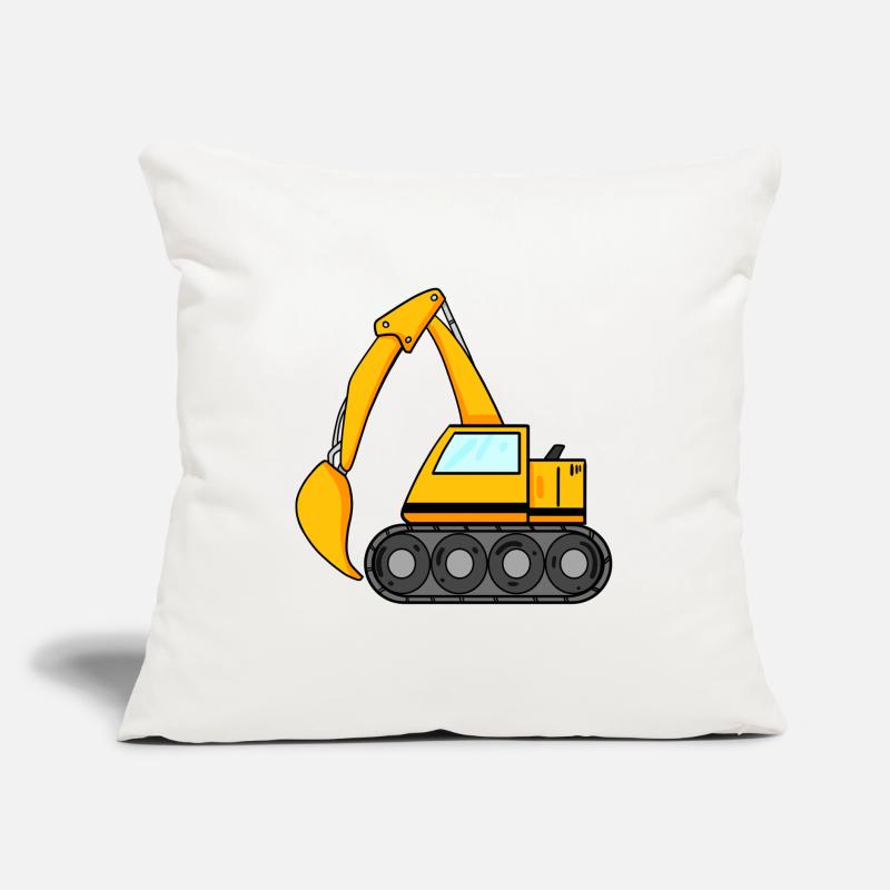 Löffelbagger Ausgräber Bagger Baumaschine Sofakissen mit Füllung 45 x 45 cm