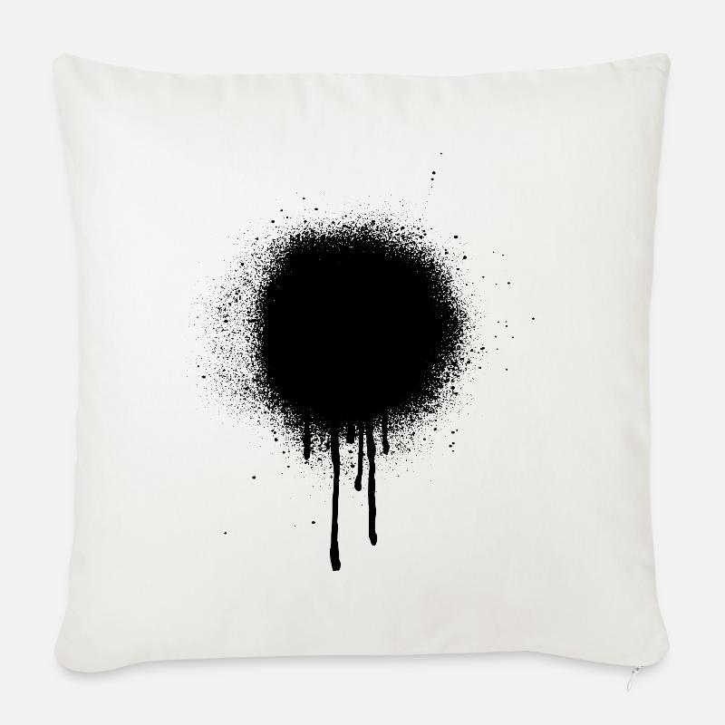Graffiti Fleck - Sofakissen mit Füllung 45 x 45 cm - Naturweiß 