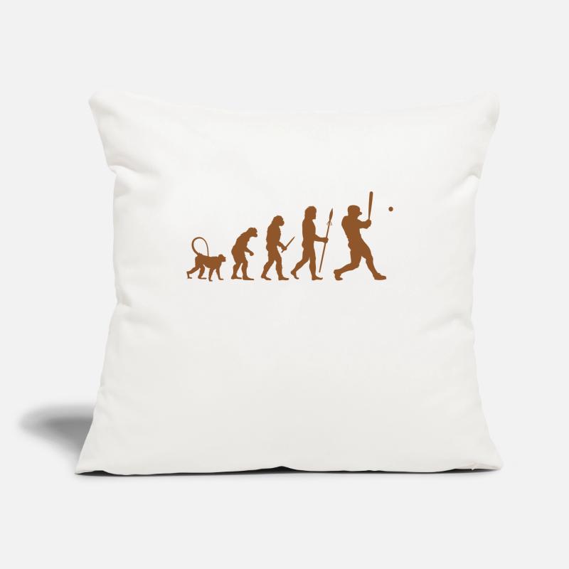 Évolution du baseball Coussin et housse de 45 x 45 cm