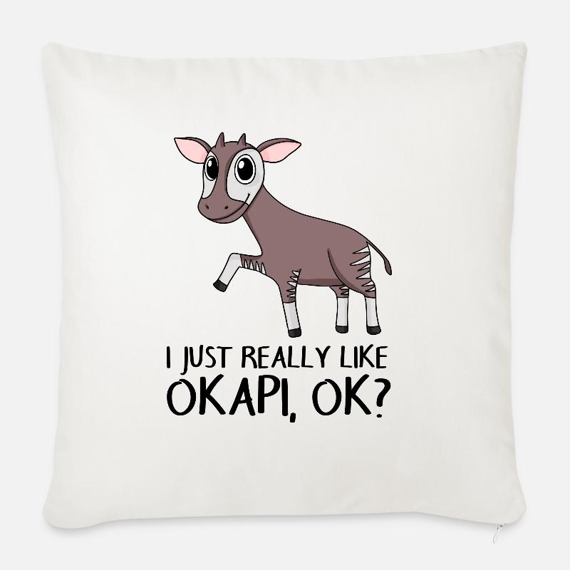 Okapi - Sofakissen mit Füllung 45 x 45 cm - Naturweiß 
