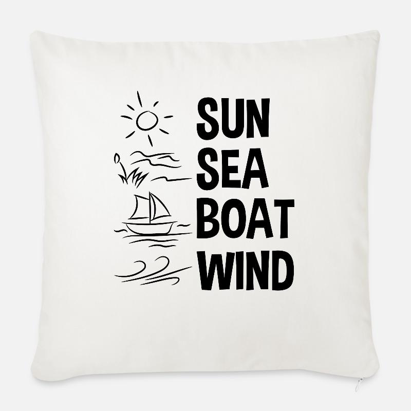Witziger Matrosen Spruch - Sofakissen mit Füllung 45 x 45 cm - Naturweiß
