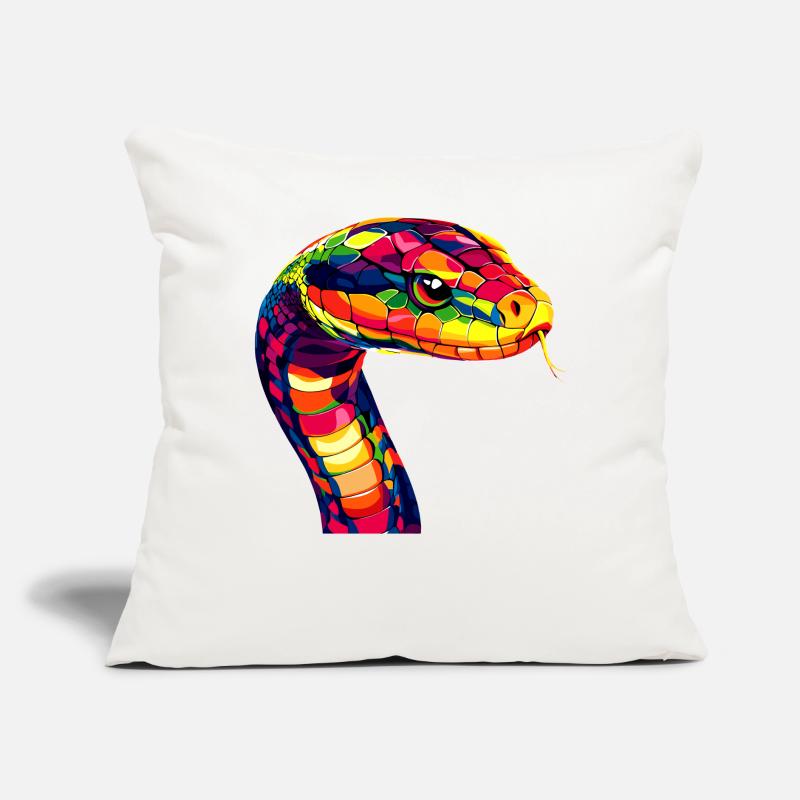 Snake Python Cobra Mamba Rattlesnake Snake Sofa pillow with filling 45cm x 45cm