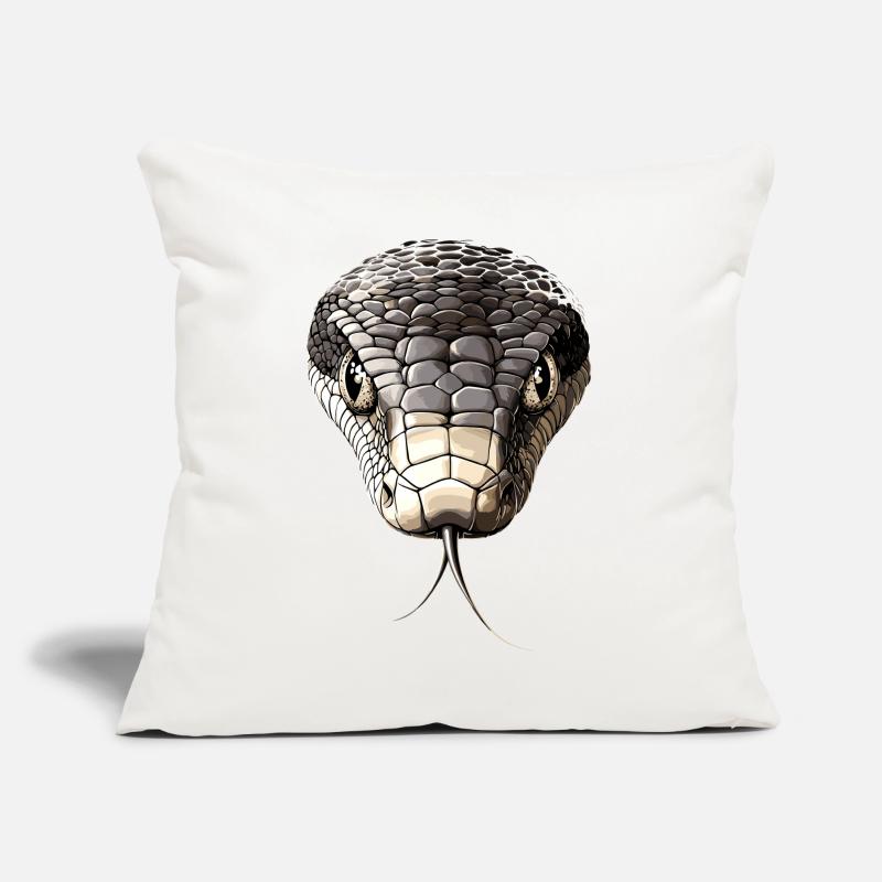 Snake Python Cobra Mamba Rattlesnake Snake Sofa pillow with filling 45cm x 45cm