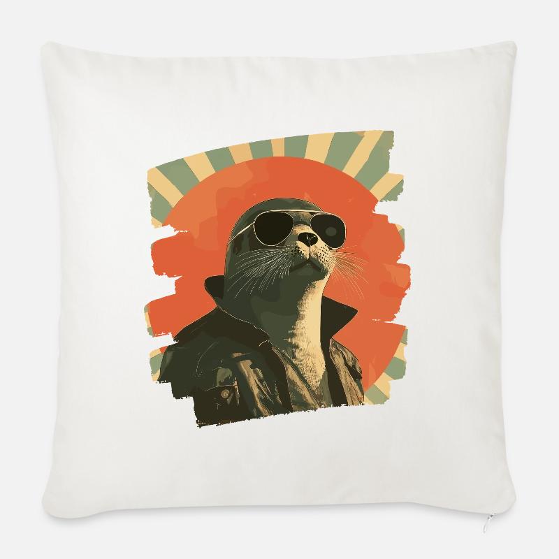 Robbe - Sofakissen mit Füllung 45 x 45 cm - Naturweiß 