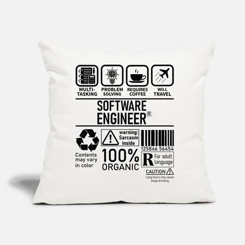 Software Engineer multi tasking problem solving Sofa pillow with filling 45cm x 45cm