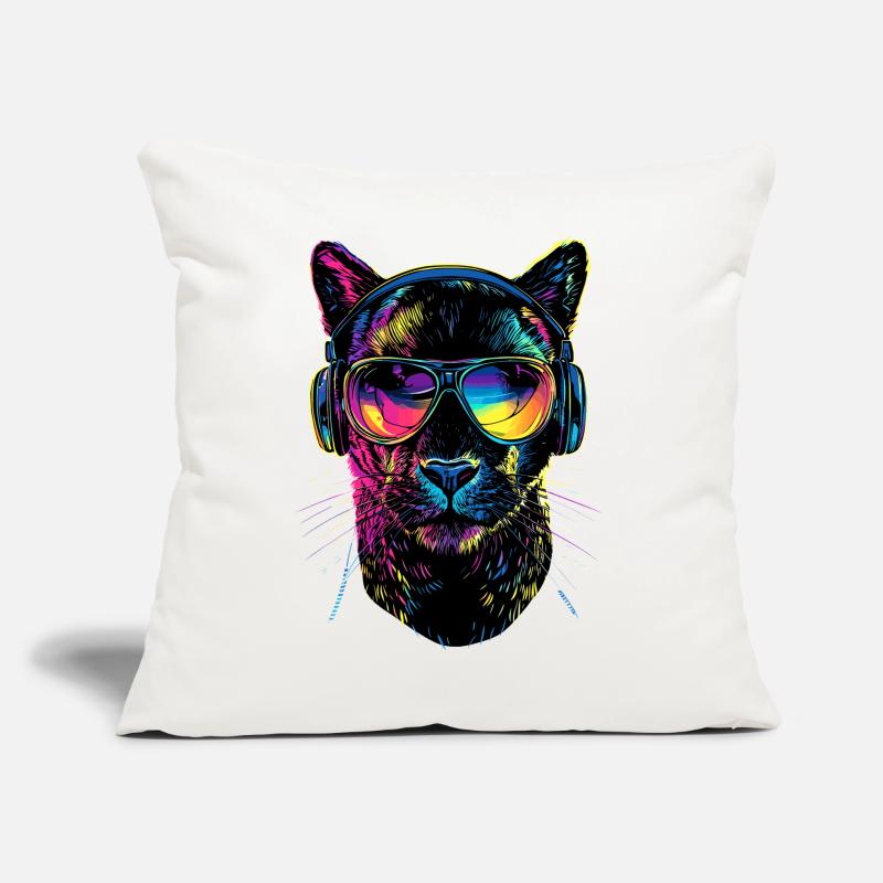Panthère Léopard Grand Chat Mignon Gros Chat Panter Coussin et housse de 45 x 45 cm