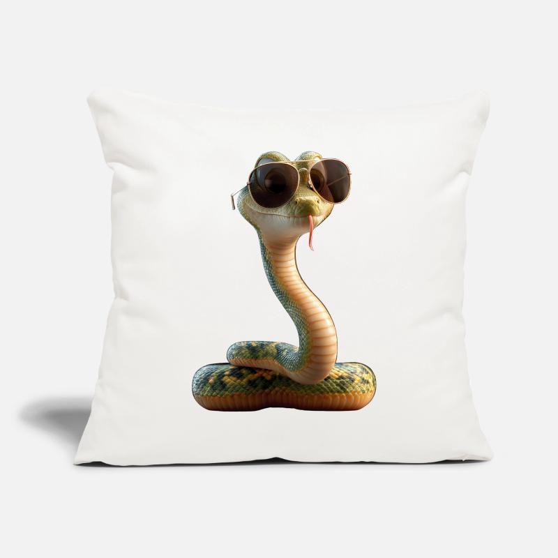 Schlange Python Kobra Klapperschlange Schlangen Sofakissen mit Füllung 45 x 45 cm