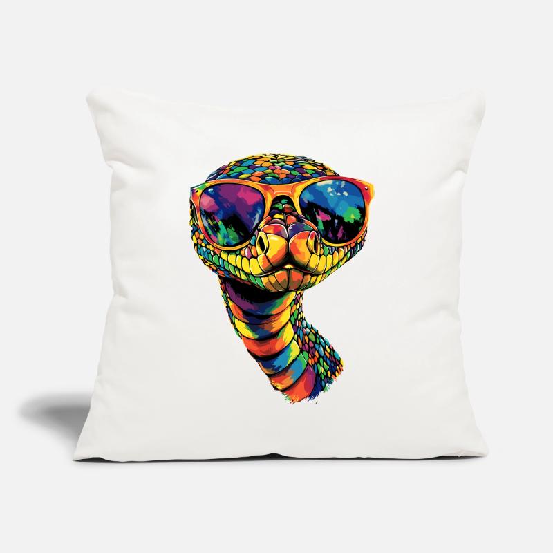 Schlange Python Kobra Klapperschlange Schlangen Sofakissen mit Füllung 45 x 45 cm