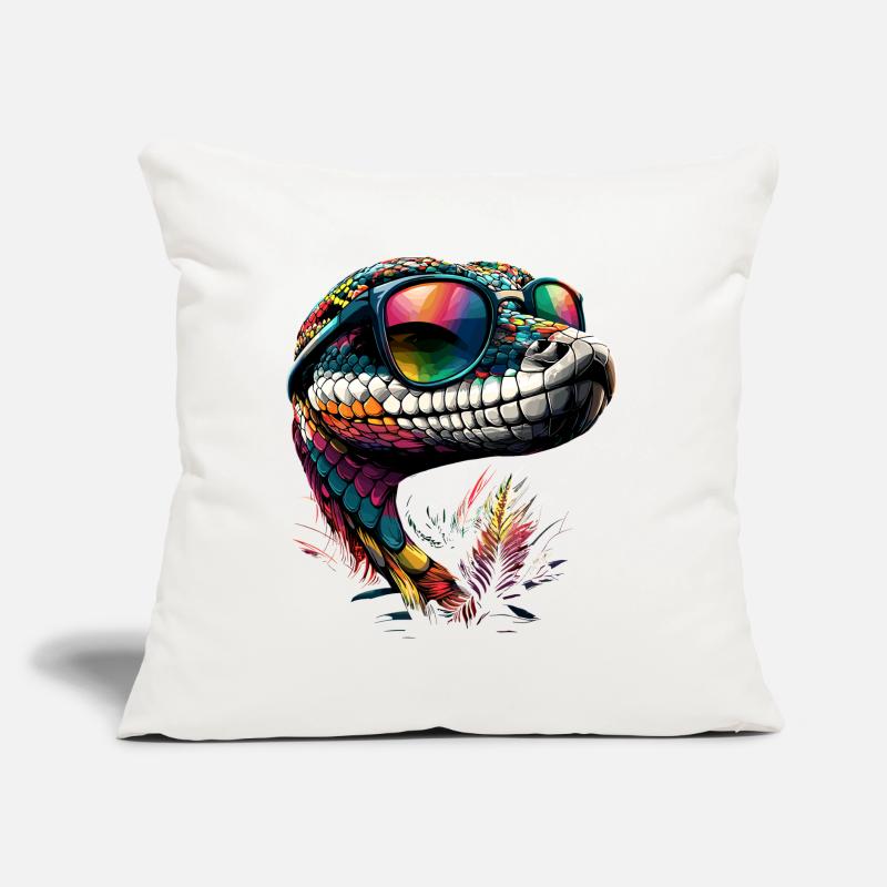 Schlange Python Kobra Klapperschlange Schlangen Sofakissen mit Füllung 45 x 45 cm