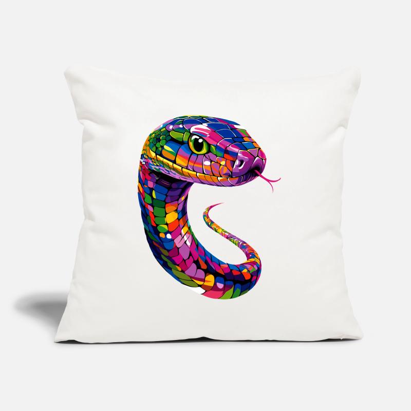 Schlange Python Kobra Klapperschlange Schlangen Sofakissen mit Füllung 45 x 45 cm