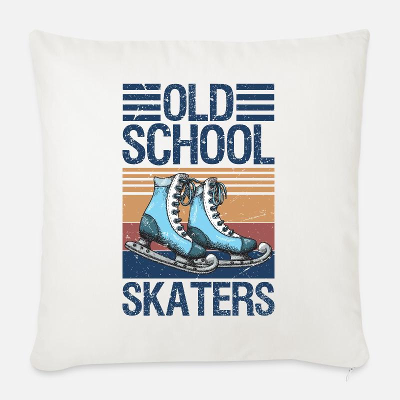 Old School Skaters Roller Skating Roller Derby - Sofakissen mit Füllung 45 x 45 cm - Naturweiß 