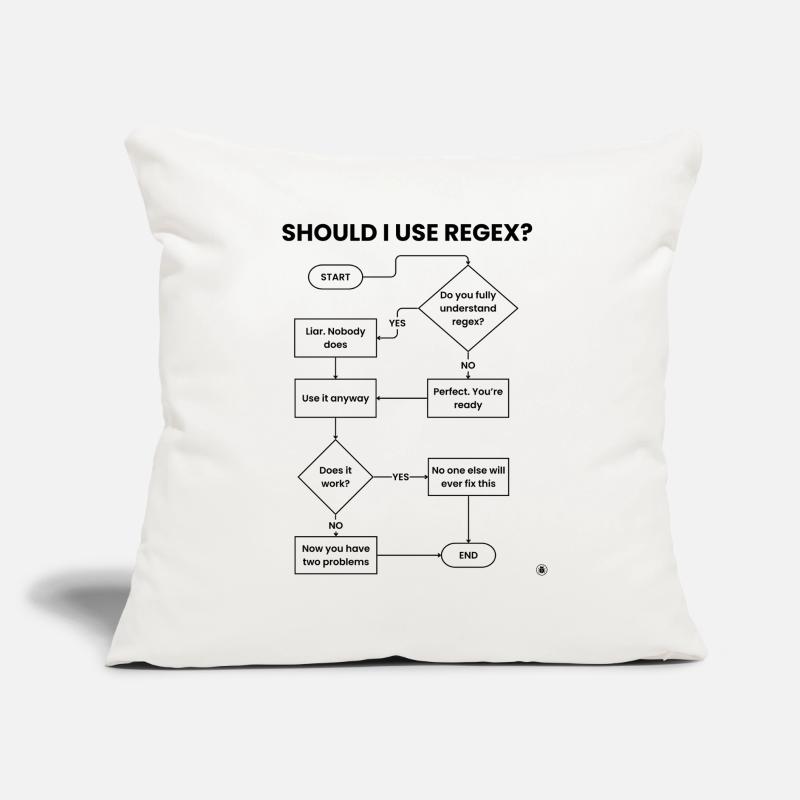 Should I Use Regex Flowchart - Two Problems Gift Sofa pillow with filling 45cm x 45cm
