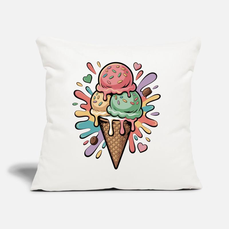 Bunte Eiscreme Explosion Sofa pillow with filling 45cm x 45cm