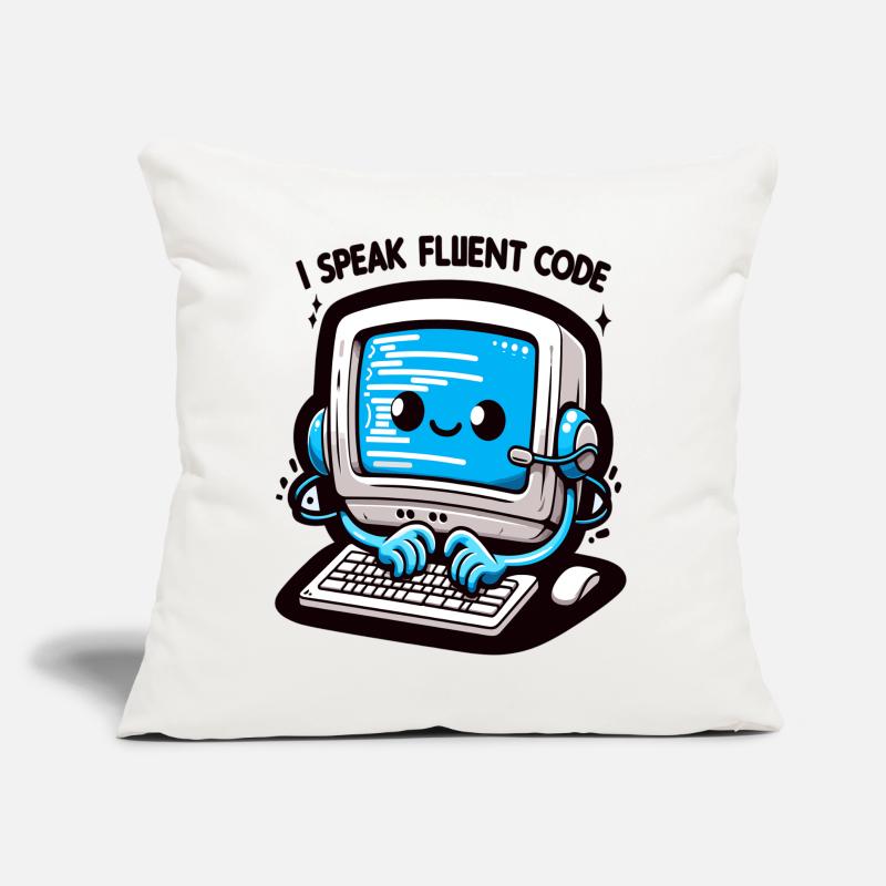 Je parle couramment du code rétro informatique Coussin et housse de 45 x 45 cm