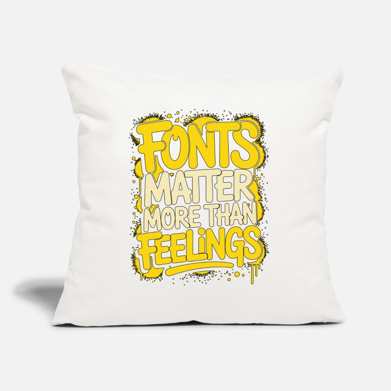 Les polices de designer d’impression comptent plus Graphiste Coussin et housse de 45 x 45 cm