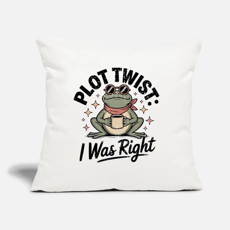 Plot Twist Frog : J’avais raison Coussin et housse de 45 x 45 cm