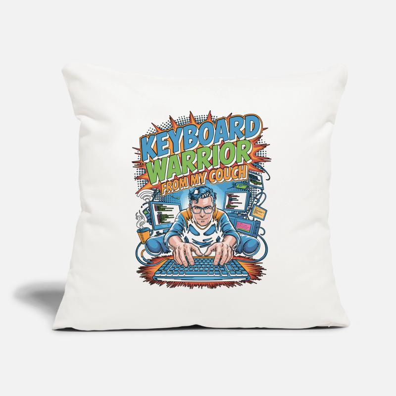 Remote Developer Keyboard Warrior Remote Coder Sofakissen mit Füllung 45 x 45 cm