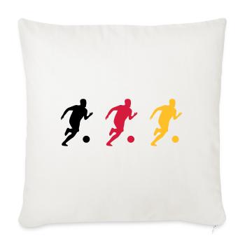 Fußball Fußballer Fußballspiel Deutschlandfahne - Sofakissen mit Füllung 45 x 45 cm - Naturweiß  - Vorne