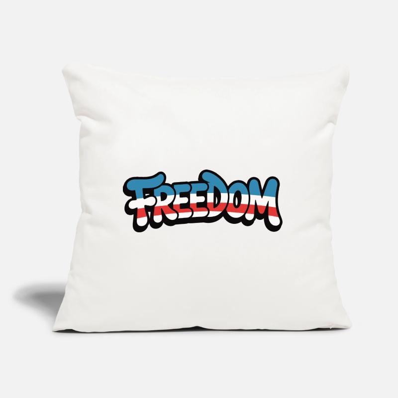 Conception de la Déclaration de Typographie de la Liberté Coussin et housse de 45 x 45 cm