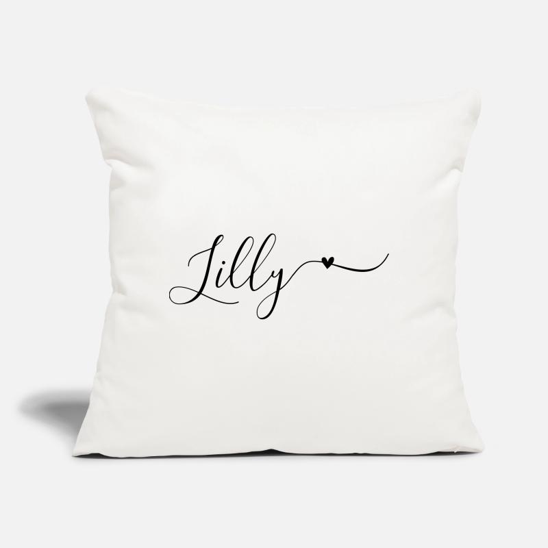 Lilly Name First Name Decorative Sofa pillow with filling 45cm x 45cm