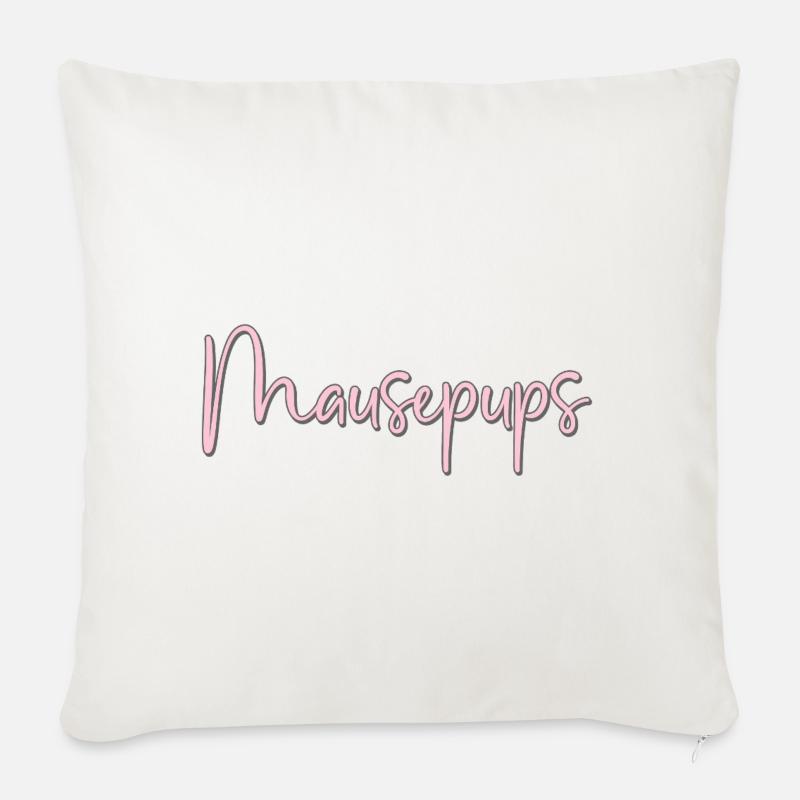 Mausepups - Sofakissen mit Füllung 45 x 45 cm - Naturweiß 
