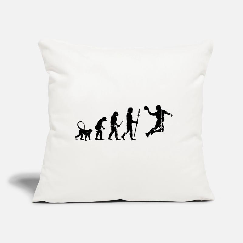 Funny handball player Evolution Sofa pillow with filling 45cm x 45cm