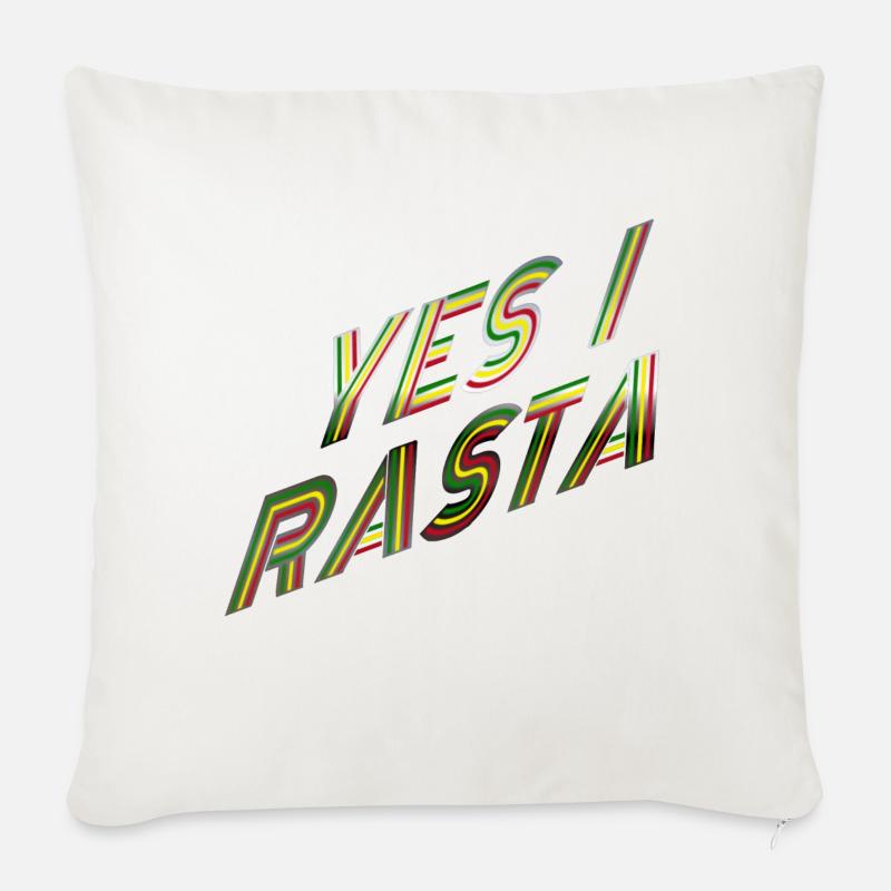 Rasta - Coussin et housse de 45 x 45 cm - blanc nature