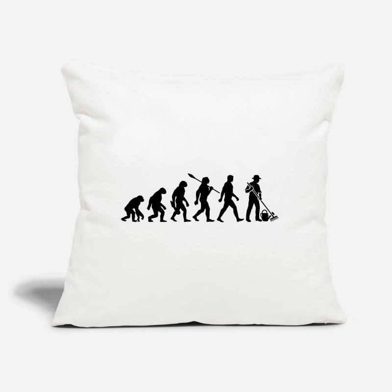 Evolution - Gärtner - Garten - Gartenarbeit Sofakissen mit Füllung 45 x 45 cm