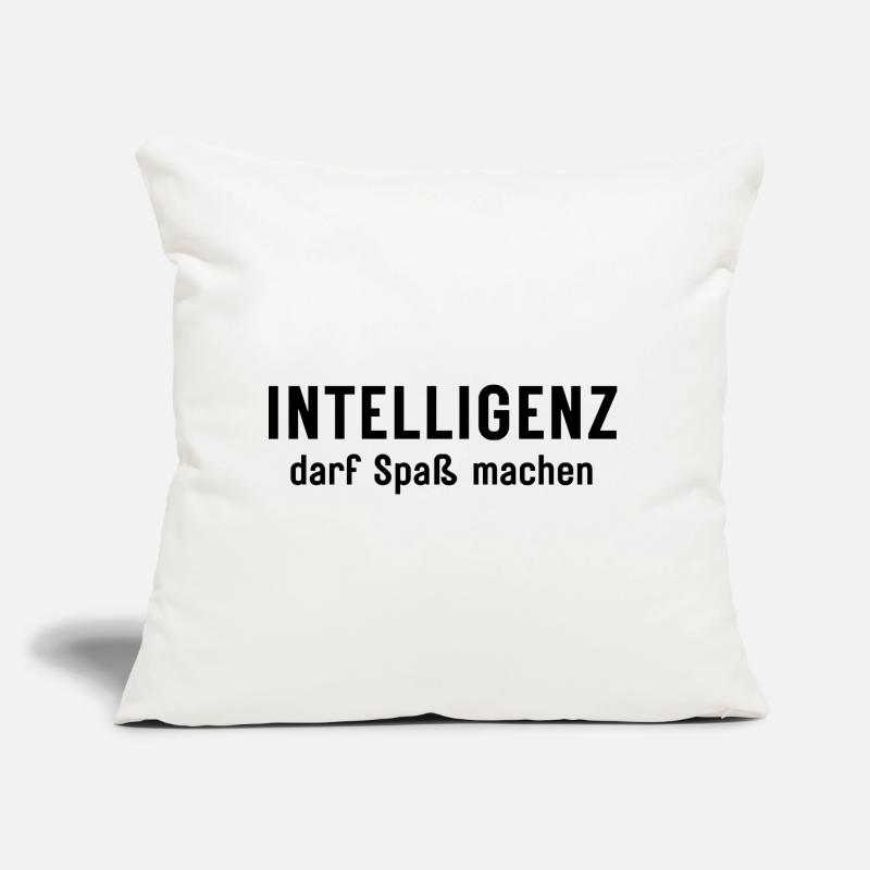 Intelligence can be fun Statement Design Sofa pillow with filling 45cm x 45cm