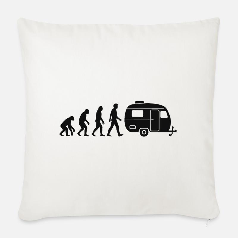 Evolution Wohnwagen Camper - Sofakissen mit Füllung 45 x 45 cm - Naturweiß 