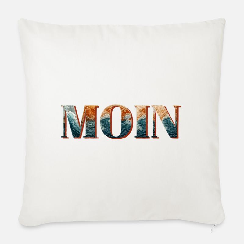 MOIN & Moinsen - Sofakissen mit Füllung 45 x 45 cm - Naturweiß 