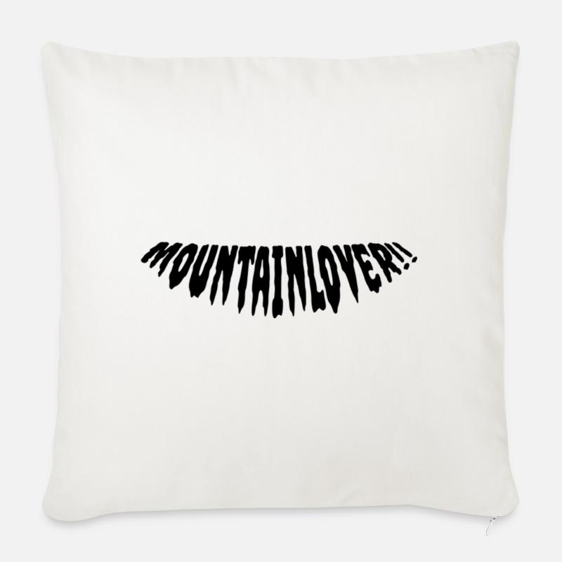 Mountainlover - Sofakissen mit Füllung 45 x 45 cm - Naturweiß 