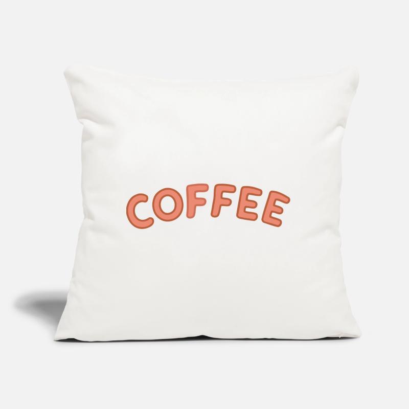 Coffee Letterpress Bow Sofa pillow with filling 45cm x 45cm
