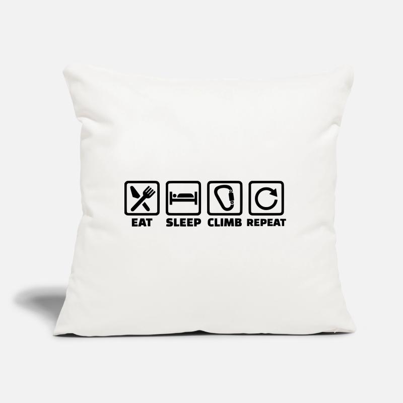Eat Sleep Climb Repeat – Klettern & Bouldern Sofakissen mit Füllung 45 x 45 cm