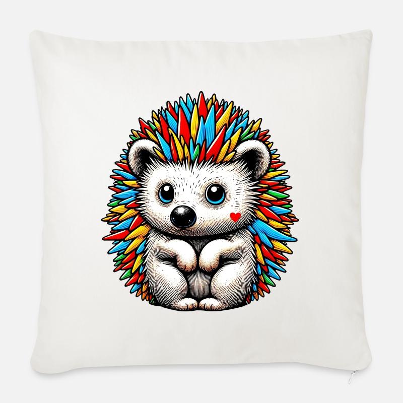 Igel - Sofakissen mit Füllung 45 x 45 cm - Naturweiß 