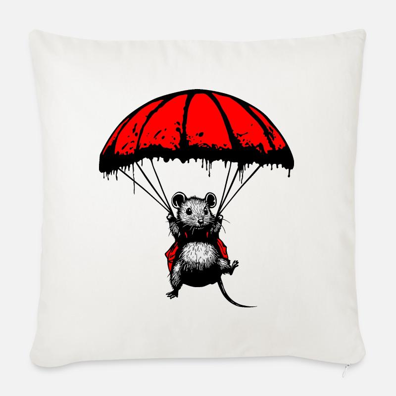 Adrenaline-Rat: Das Abenteuer ruft - Sofakissen mit Füllung 45 x 45 cm - Naturweiß 