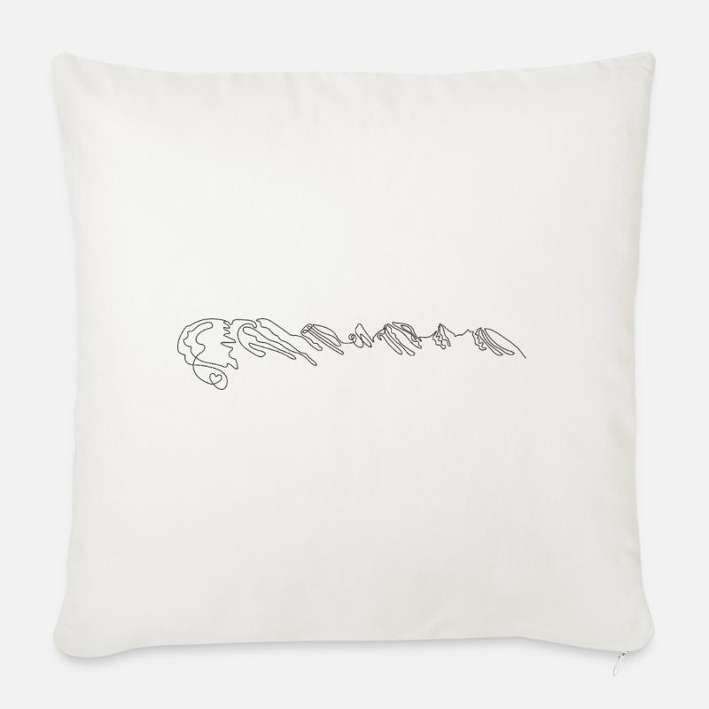 v75504-churfirsten3d-gross - Sofakissen mit Füllung 45 x 45 cm - Naturweiß