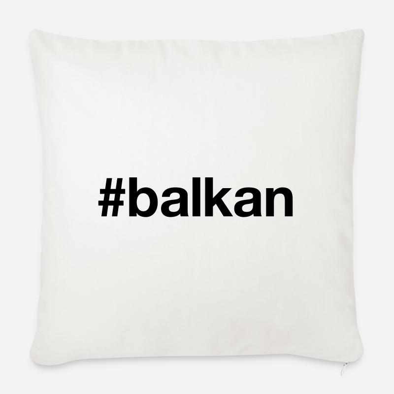 BALKAN Hashtag - Sofakissen mit Füllung 45 x 45 cm - Naturweiß 