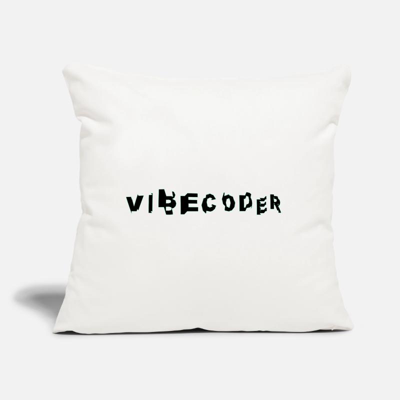VibeCoder Glitch Neon Sofakissen mit Füllung 45 x 45 cm