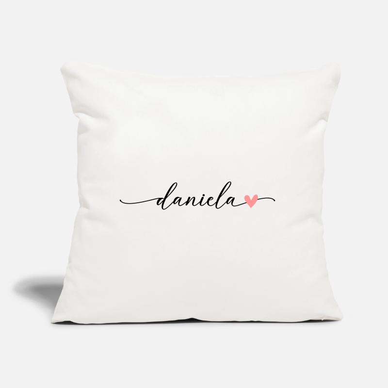 Daniela Last name First name Calligraphy Script Sofa pillow with filling 45cm x 45cm