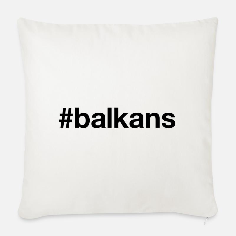 BALKANS Hashtag Balkan - Sofakissen mit Füllung 45 x 45 cm - Naturweiß 