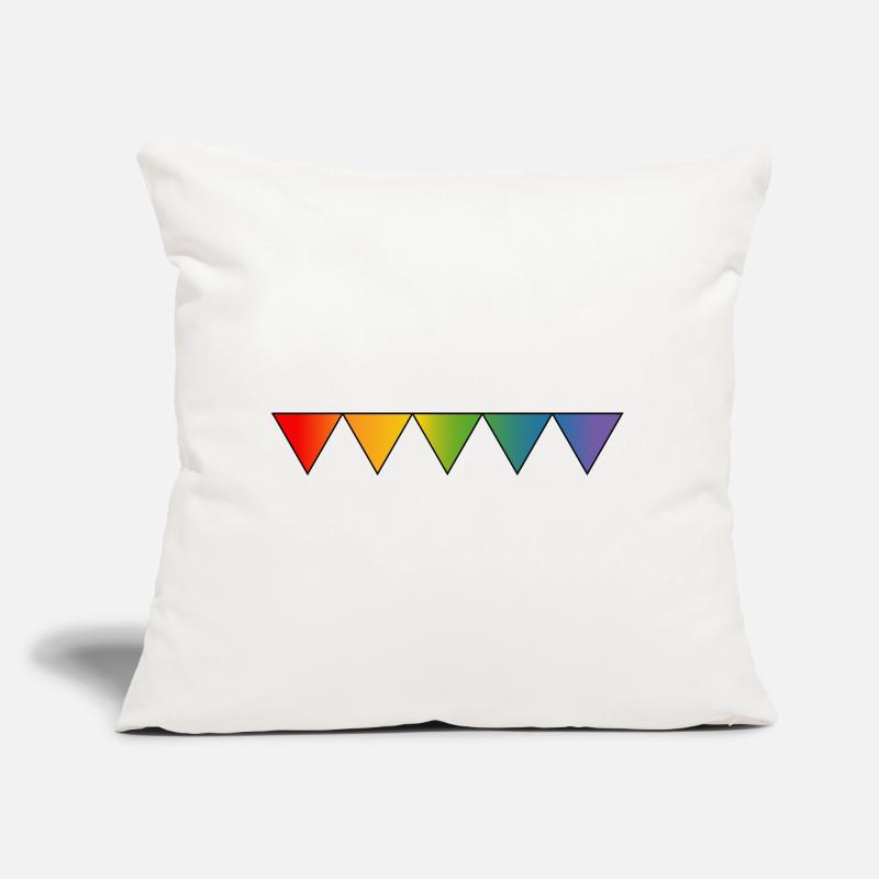 Rainbow queer triangles Sofa pillow with filling 45cm x 45cm