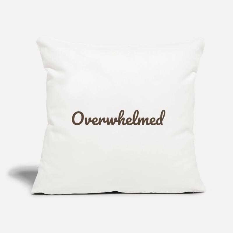 Envahit le texte du script en marron Coussin et housse de 45 x 45 cm