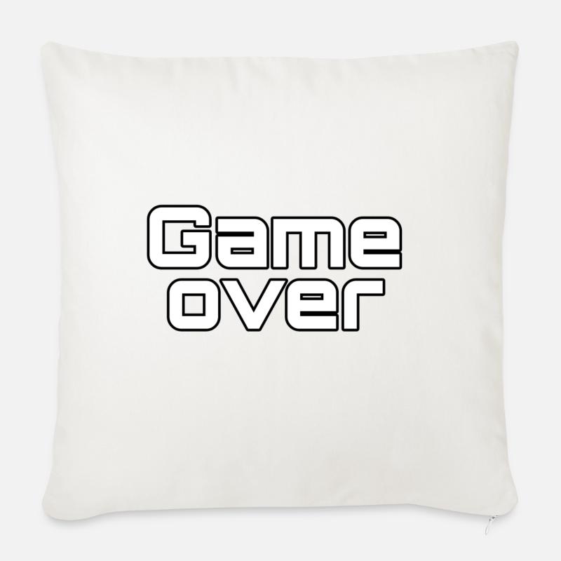 Game over - Sofakissen mit Füllung 45 x 45 cm - Naturweiß 