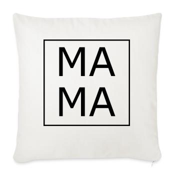 Mama Mama - Sofakissen mit Füllung 45 x 45 cm - Naturweiß  - Vorne