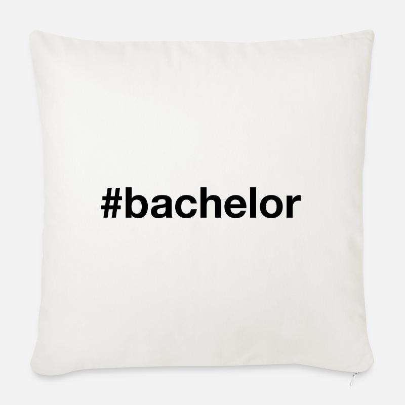 BACHELOR Hashtag - Sofakissen mit Füllung 45 x 45 cm - Naturweiß 