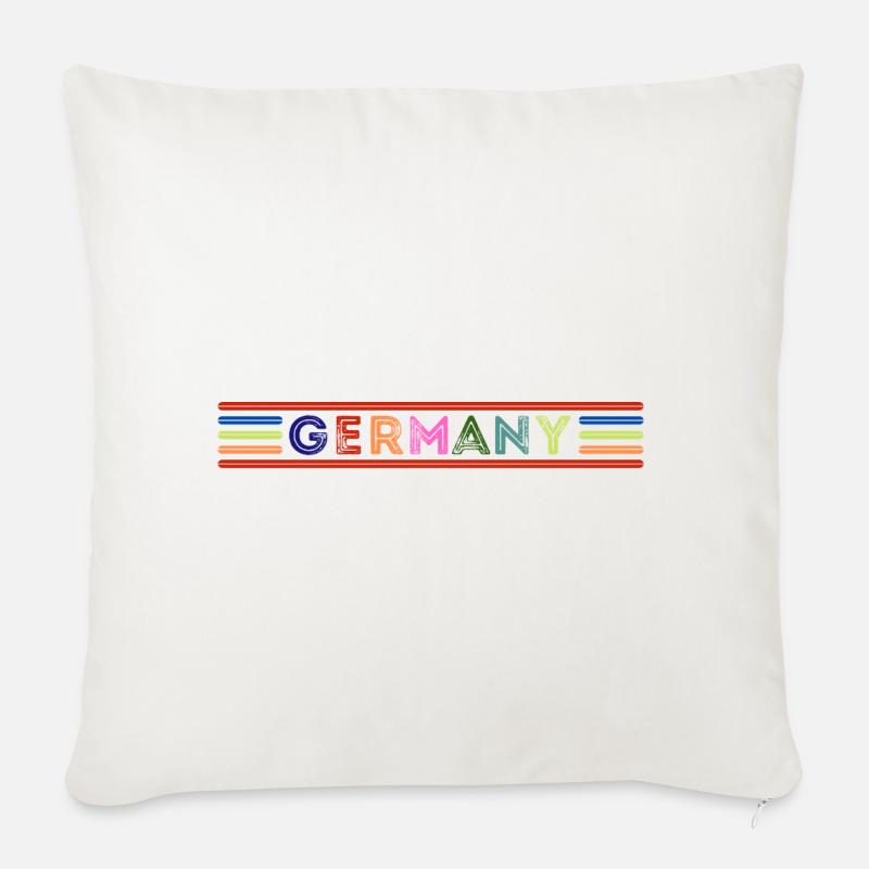 Deutschland - Sofakissen mit Füllung 45 x 45 cm - Naturweiß