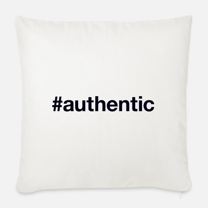AUTHENTIC authentisch echt - Sofakissen mit Füllung 45 x 45 cm - Naturweiß 